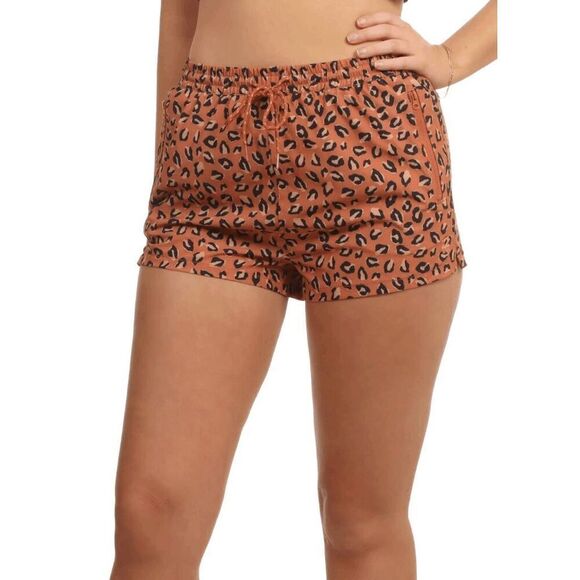 Billabong Adventure Division Orange Black Cheetah Print Active Shorts Large NWT - Picture 7 of 10